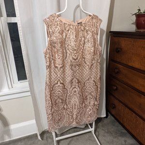 Vince Camuto Sequin Bateau Neck Cocktail Sheath